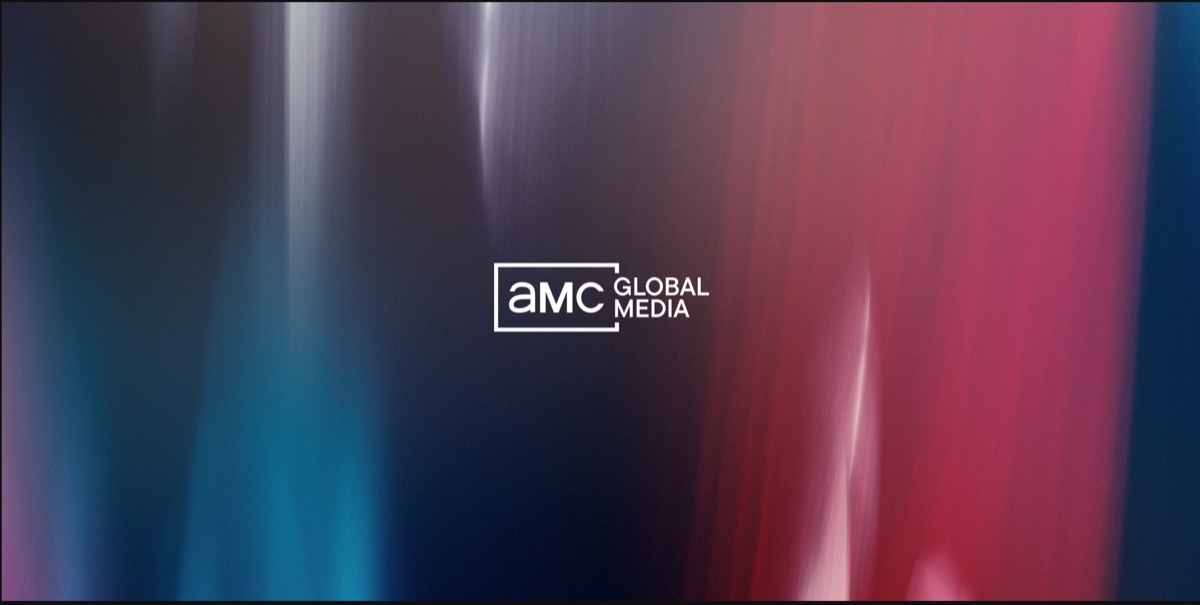 AMC Global Media logo over a field of coloured light